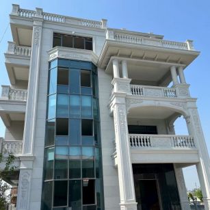 深圳 芝麻白花岗岩别墅外墙干挂效果展示