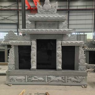 深圳 芝麻灰高档墓碑、土墓，一套也支持定做