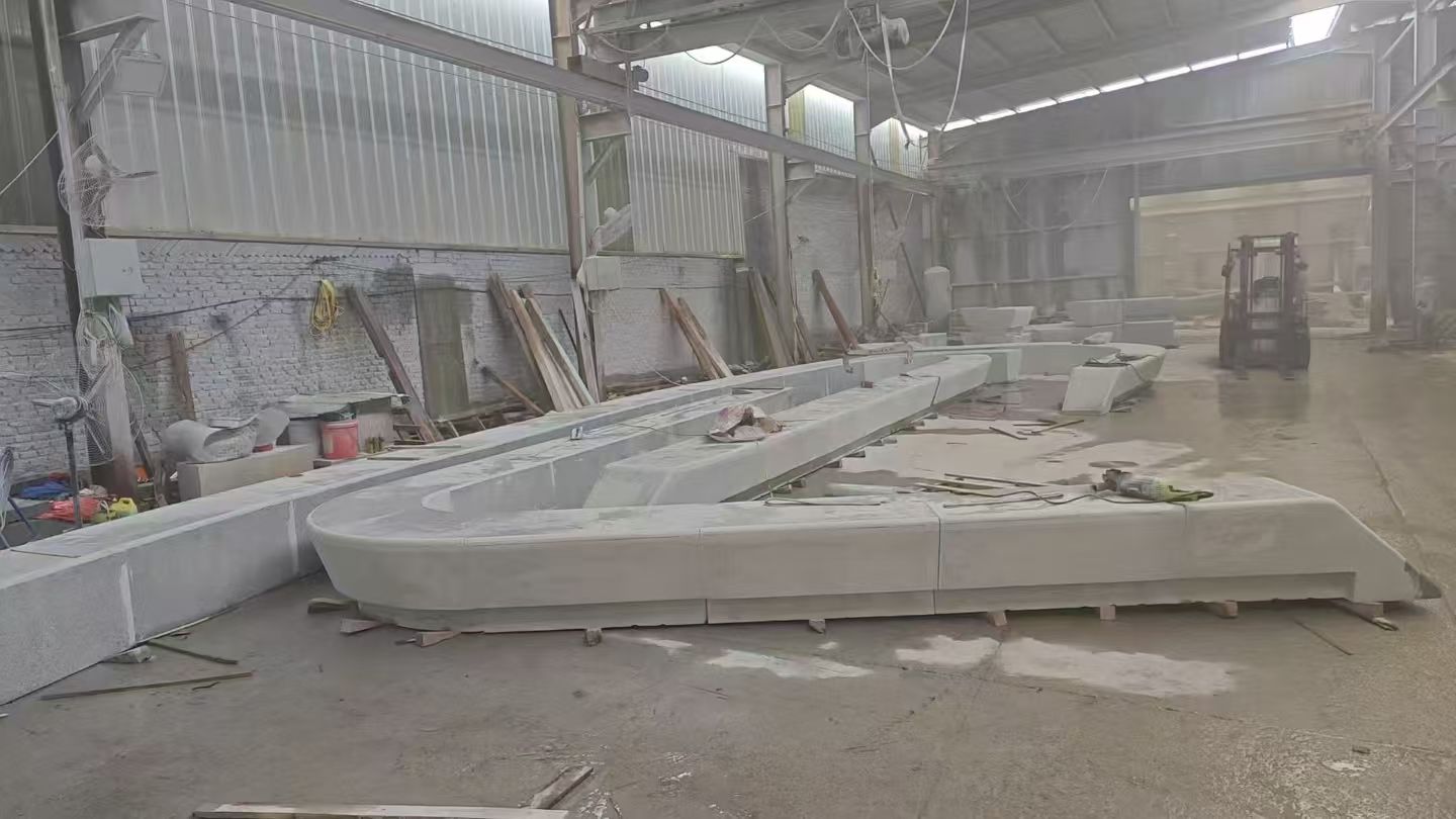 深圳 花岗岩整石坐凳拼装