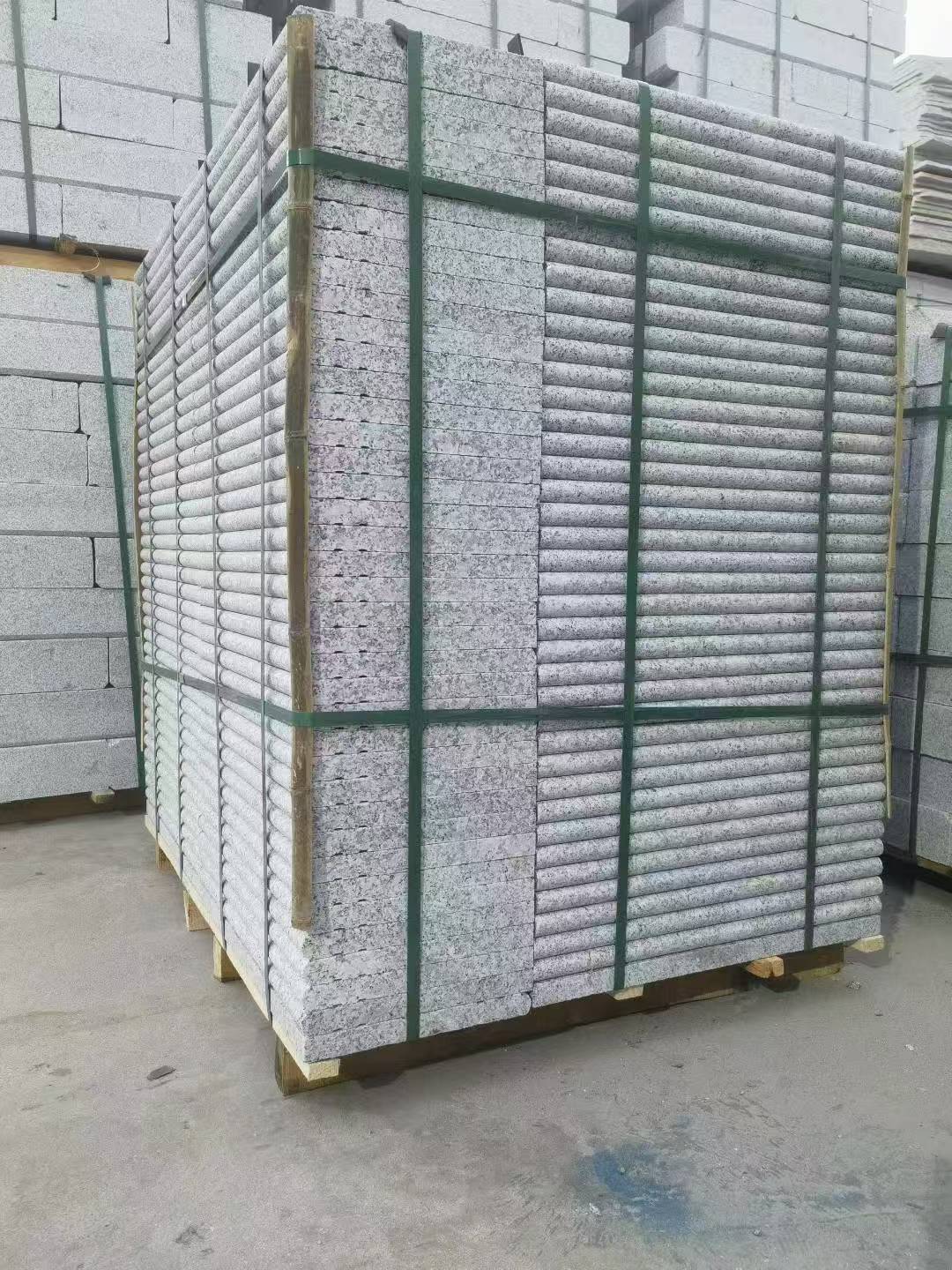 深圳 芙蓉白3公分厚磨圆边、拉槽，楼梯踏步