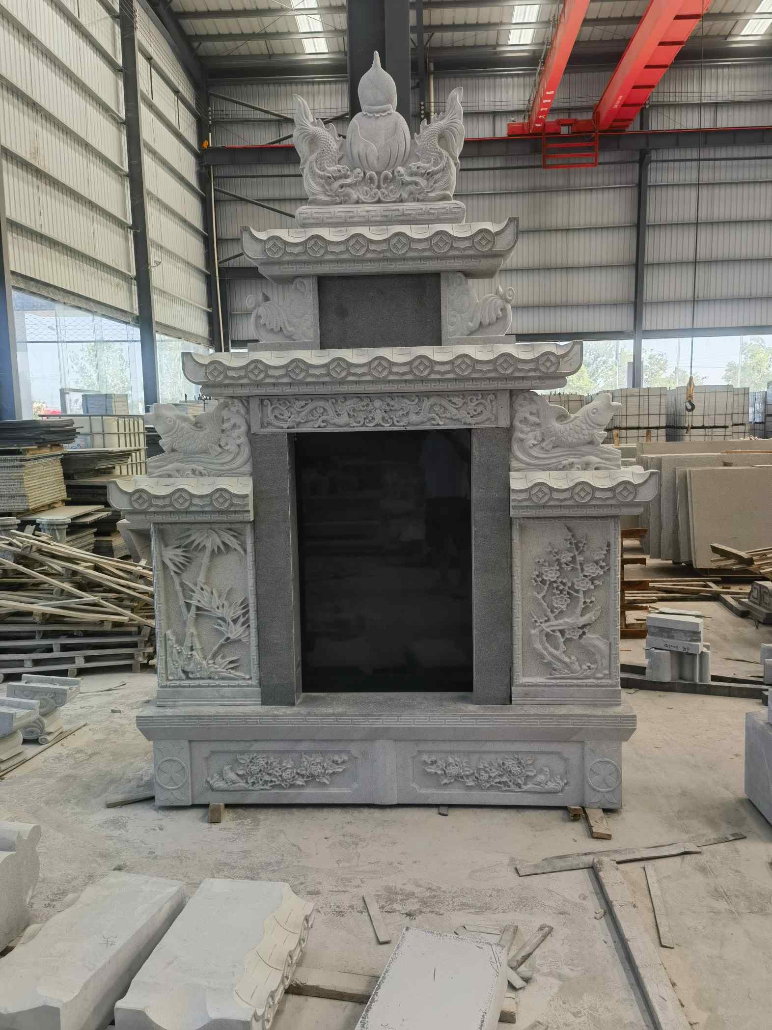 深圳 芝麻灰高档墓碑、土墓，一套也支持定做