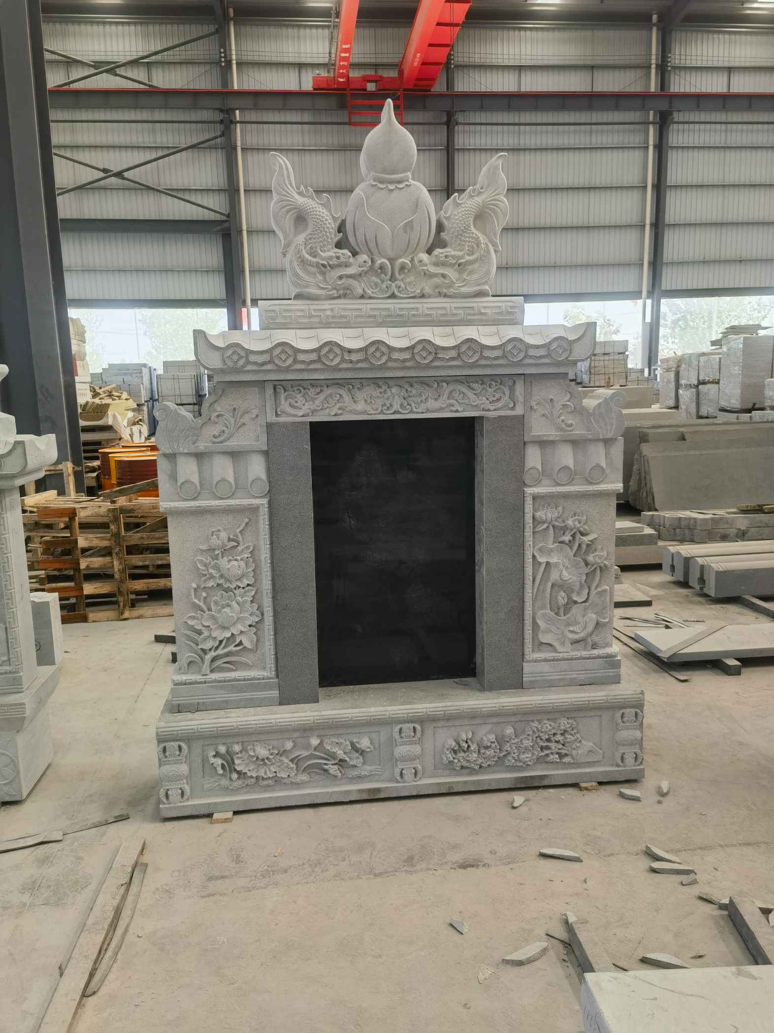 深圳 芝麻灰高档墓碑、土墓，一套也支持定做