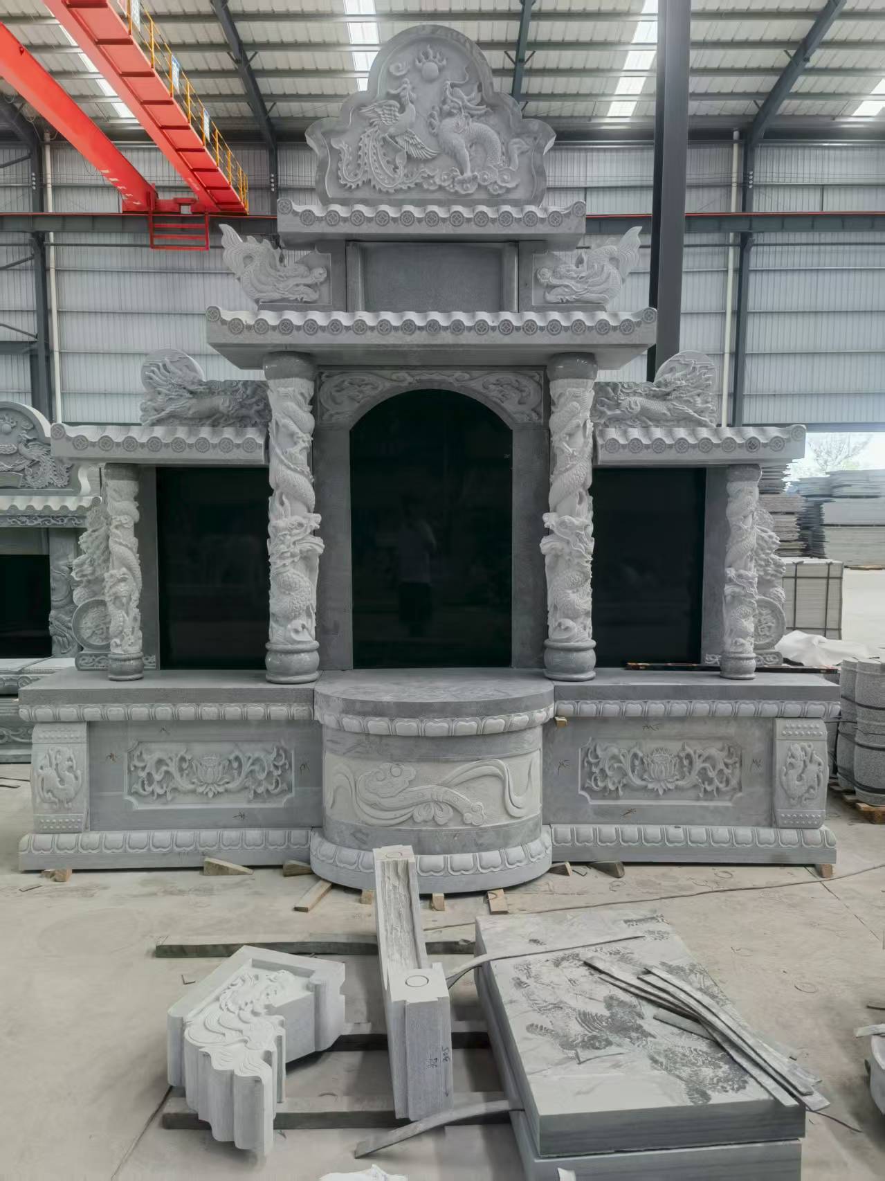 深圳 芝麻灰高档墓碑，土墓，可定制