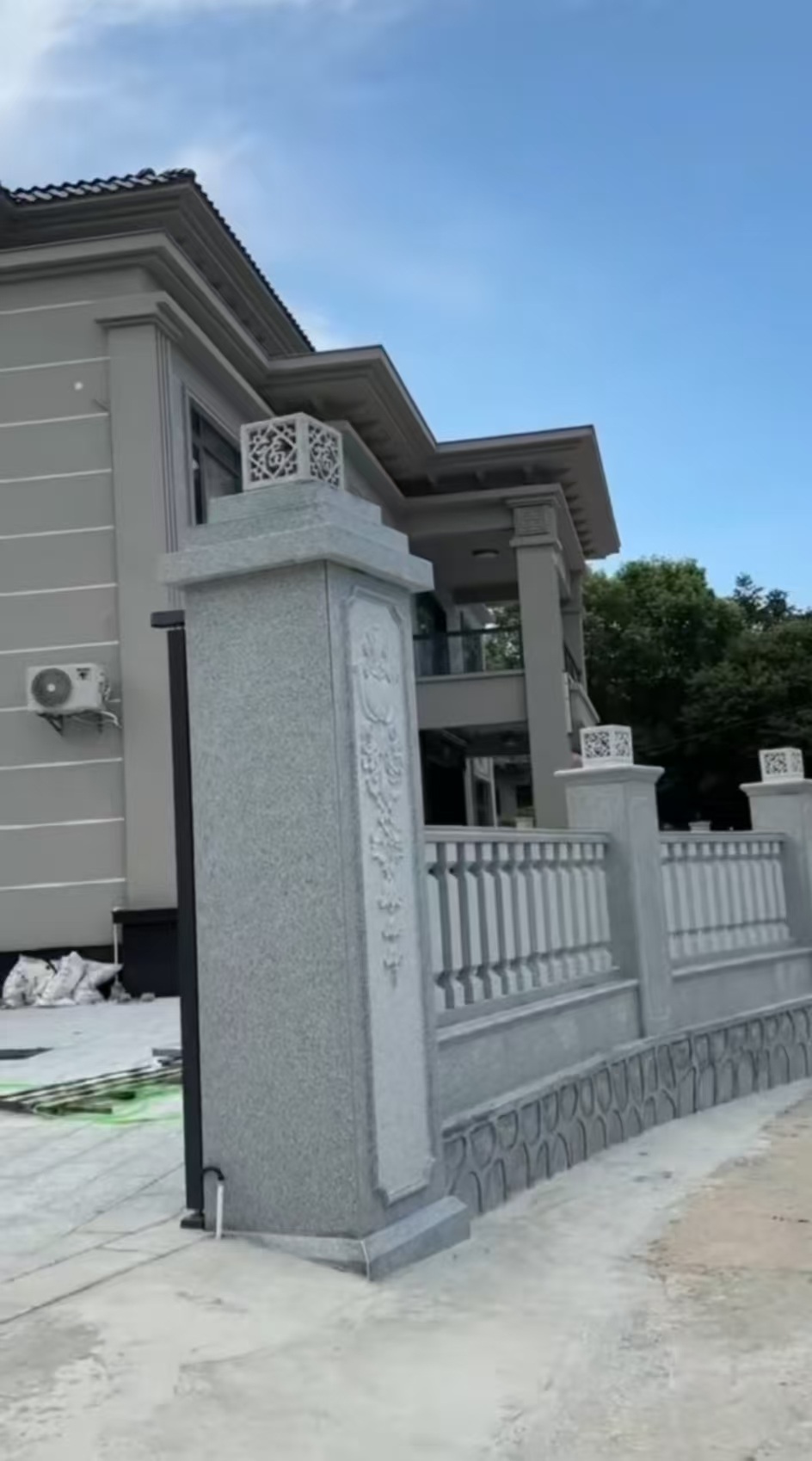 深圳 芝麻白别墅围墙栏杆，私人订制